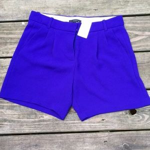 NWT J Crew Purple Violet Pleated Shorts w Pockets